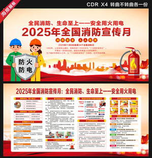 2025全国消防宣传月宣传栏