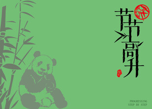 茶叶礼盒熊猫赏竹图