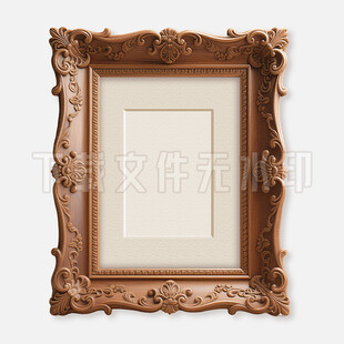 金色复古雕花画框