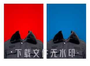 棉大衣证件照模版