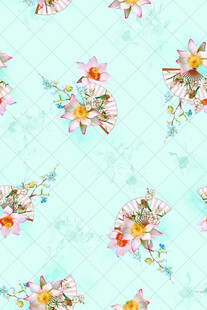 清新花卉图案背景