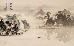 新中式禅意山水画