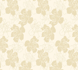 米黄色花卉图案墙纸
