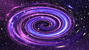 绚丽紫色星系漩涡