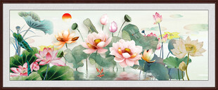 水墨意境荷花图