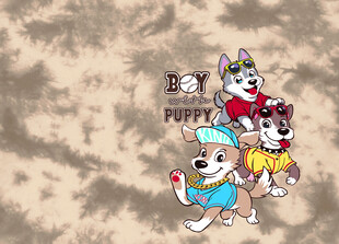 可爱狗狗欢乐出行