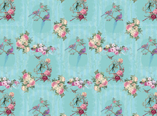 浅蓝色花卉图案背景