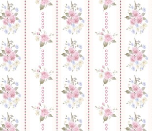 粉色花卉条纹图案壁纸