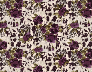 花卉豹纹图案布料