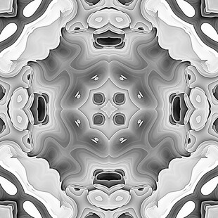 黑白对称几何抽象图案