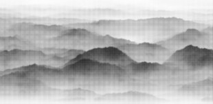 水墨群山点阵雕刻