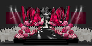 粉色系婚礼  
