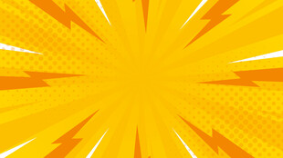 放射状黄色闪电背景图案