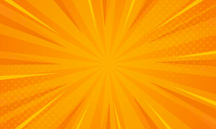 放射状橙黄色光芒背景