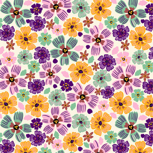 多彩花卉图案背景