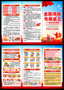 2025年消防安全宣传三折页