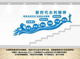 新时代水利精神楼梯文化墙