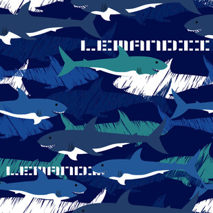 海洋鲨鱼图案的迷彩设计