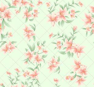 清新粉色花卉图案背景