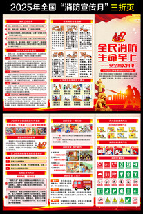2025年全国消防宣传月折页