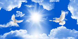 蓝天白云天花吊顶