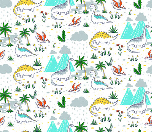 多彩卡通图案背景素材