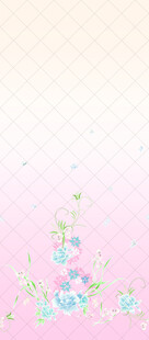 梦幻粉色花卉装饰图案