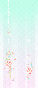 清新花卉渐变背景图