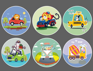 卡通  游乐场 地贴