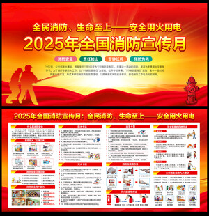 消防月展板