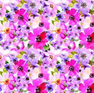 缤纷多彩花卉图案