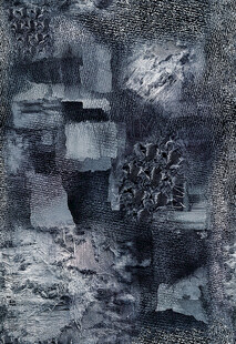 抽象黑白几何堆叠画面