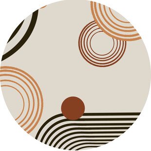 抽象几何圆形图案设计