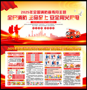 2025年全国消防日活动展板