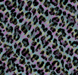 梦幻渐变豹纹图案