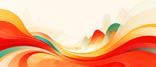 动感绚丽彩色波浪背景图