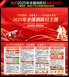 119消防宣传日展板
