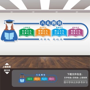 八礼四仪文化墙