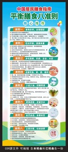 中国居民膳食指南展架
