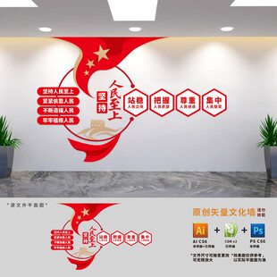 坚持人民至上党建文化墙