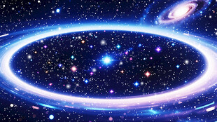 梦幻星际星空环形宇宙景观