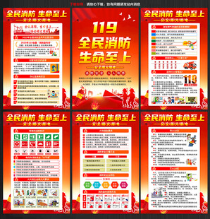 2025年全国消防月展板