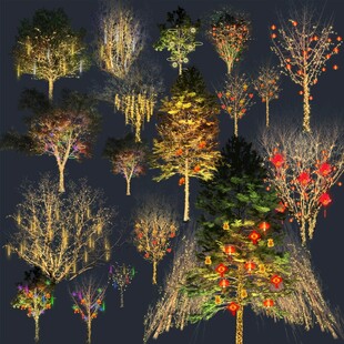 亮化树 节日树模版