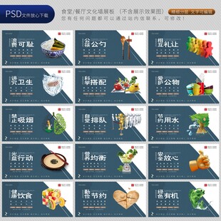 企业学校园食堂餐厅文化展板标语