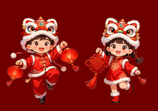 萌娃扮虎娃喜庆迎新春