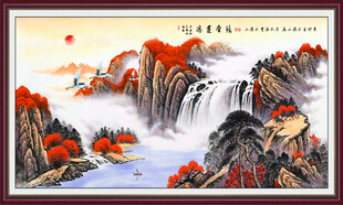 鸿运当头国画山水画鸿运当头