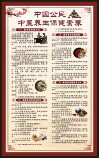 中国公民中医养生保健素养海报