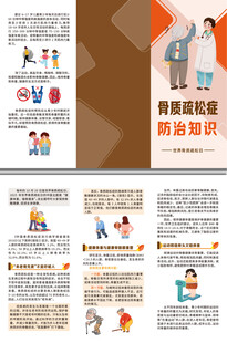 骨质疏松防治知识三折页