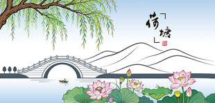 江南水乡美景图