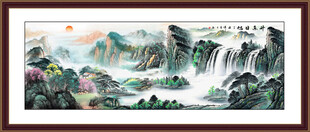 国画旭日东升山水画